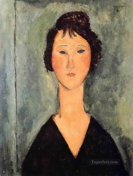 女性の肖像画 1919年 アメデオ・モディリアーニ Oil Paintings
